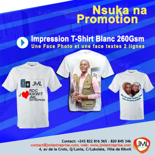 T-shirts Blanc 260 gsm