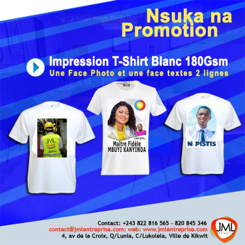T-shirts Blanc 180 gsm